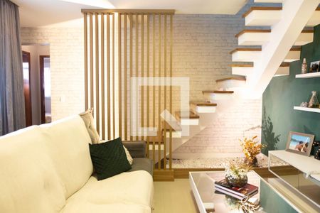 Sala de apartamento para alugar com 3 quartos, 118m² em Parque São Vicente, Mauá