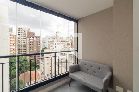 Varanda do Studio de kitnet/studio para alugar com 1 quarto, 30m² em Consolação, São Paulo