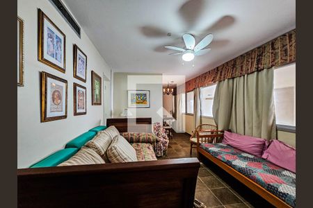Sala de apartamento para alugar com 2 quartos, 77m² em Morro do Maluf, Guarujá