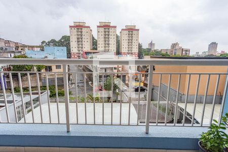 Varanda da sala  de apartamento à venda com 2 quartos, 60m² em Conceição, Diadema