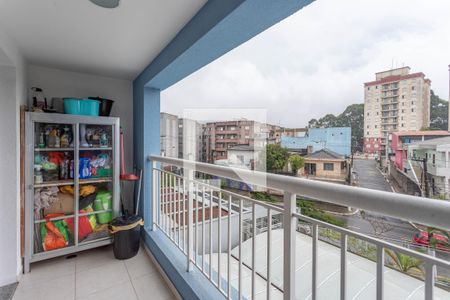 Varanda da sala  de apartamento à venda com 2 quartos, 60m² em Conceição, Diadema