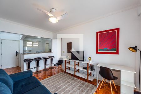 Sala de apartamento para alugar com 1 quarto, 73m² em José Menino, Santos