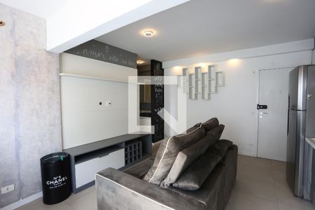 Sala /cozinha /serviço / varanda de apartamento para alugar com 1 quarto, 38m² em Vila Andrade, São Paulo