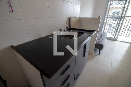 Cozinha de apartamento para alugar com 1 quarto, 30m² em Jardim Caravelas, São Paulo