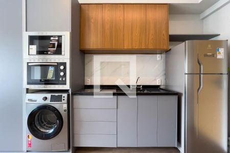 Cozinha de apartamento para alugar com 1 quarto, 26m² em Vila Mariana, São Paulo