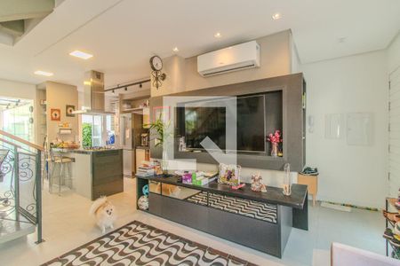 Sala de casa de condomínio à venda com 3 quartos, 188m² em Glória, Porto Alegre