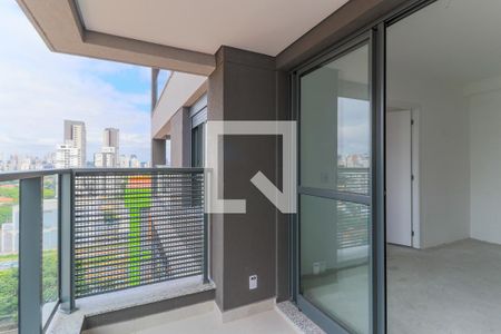 Varanda da Sala de apartamento para alugar com 1 quarto, 38m² em Brooklin, São Paulo