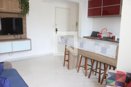 Sala de apartamento para alugar com 1 quarto, 43m² em Itararé, São Vicente