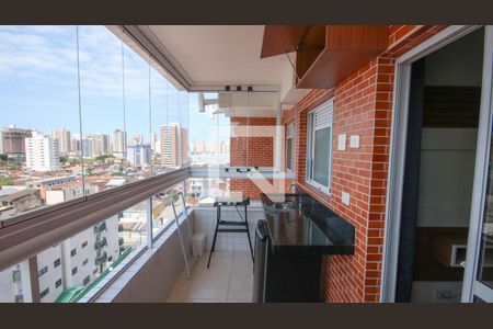 Varanda Sala de apartamento para alugar com 2 quartos, 55m² em Guilhermina, Praia Grande