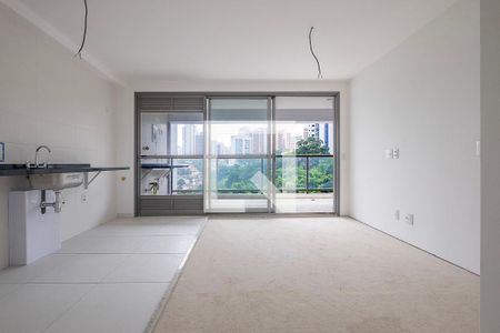 Sala/Cozinha de apartamento à venda com 1 quarto, 50m² em Vila Anglo Brasileira, São Paulo