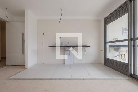 Sala/Cozinha de apartamento à venda com 1 quarto, 49m² em Vila Anglo Brasileira, São Paulo