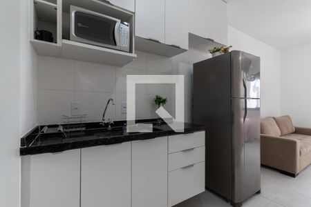 Cozinha de kitnet/studio para alugar com 1 quarto, 27m² em Vila Olímpia, São Paulo