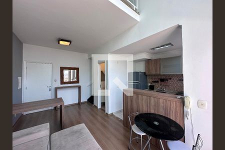 Sala de apartamento para alugar com 1 quarto, 55m² em Campo Belo, São Paulo