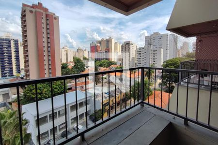 Varanda da Sala de apartamento à venda com 3 quartos, 128m² em Cambuí, Campinas