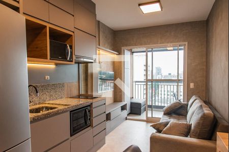 Sala/cozinha de apartamento para alugar com 1 quarto, 36m² em Vila Clementino, São Paulo