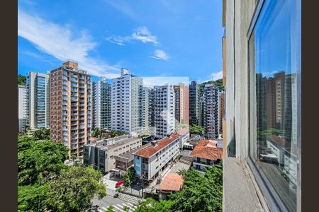 Sala vista de apartamento para alugar com 1 quarto, 80m² em Pitangueiras, Guarujá