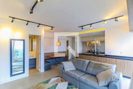 Sala de apartamento para alugar com 1 quarto, 68m² em Santo Amaro, São Paulo