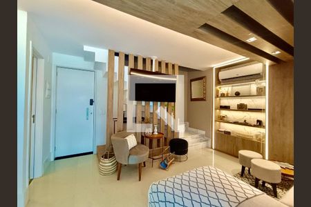 Sala de apartamento à venda com 2 quartos, 89m² em Leblon, Rio de Janeiro