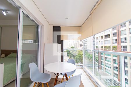 Studio para alugar com 41m², 1 quarto e 1 vagaVaranda