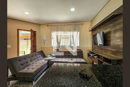 Sala de casa de condomínio para alugar com 2 quartos, 70m² em Enseada, Guarujá