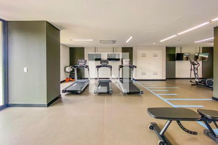 Apartamento para alugar com 33m², 1 quarto e sem vaga Apartamento para alugar com 33m², 1 quarto e sem vagaÁrea comum - Academia