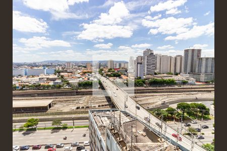 Sala/Cozinha - Vista de apartamento à venda com 1 quarto, 24m² em Belenzinho, São Paulo