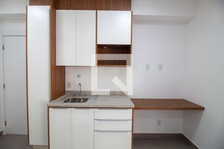 Cozinha de kitnet/studio para alugar com 1 quarto, 25m² em Jardim das Acacias, São Paulo