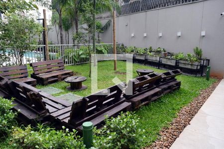 Apartamento para alugar com 28m², 1 quarto e sem vagaÁrea de convivência da churrasqueira