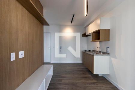 Sala e Cozinha de apartamento para alugar com 1 quarto, 29m² em Indianópolis, São Paulo