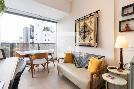 Sala de apartamento para alugar com 1 quarto, 37m² em Indianópolis, São Paulo