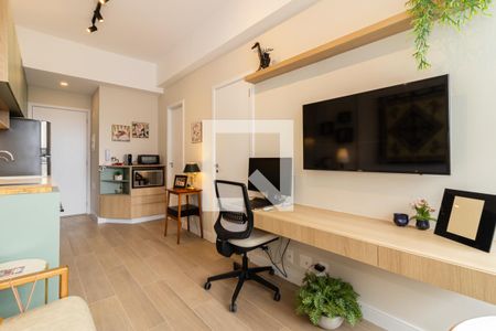 Sala de apartamento para alugar com 1 quarto, 37m² em Indianópolis, São Paulo