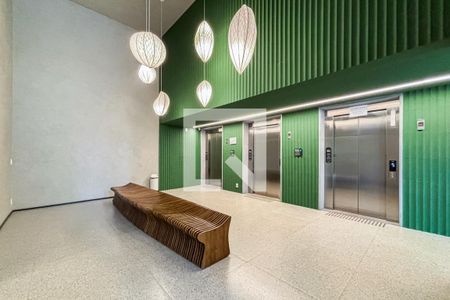 Área comum - Hall Social de apartamento para alugar com 1 quarto, 37m² em Indianópolis, São Paulo