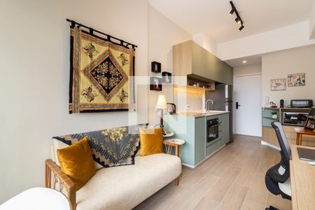 Sala de apartamento para alugar com 1 quarto, 37m² em Indianópolis, São Paulo