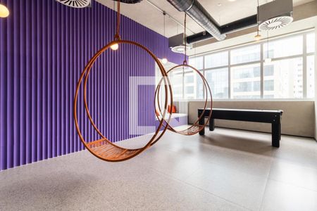 Área comum - Sala de Jogos de apartamento para alugar com 1 quarto, 37m² em Indianópolis, São Paulo