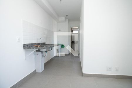Sala, vista para coxinha de apartamento para alugar com 2 quartos, 39m² em Moema, São Paulo