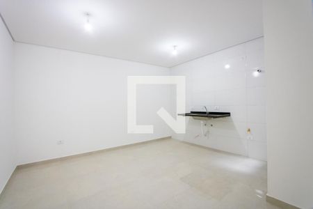 Sala/Cozinha de apartamento à venda com 1 quarto, 45m² em Vila América, Santo André