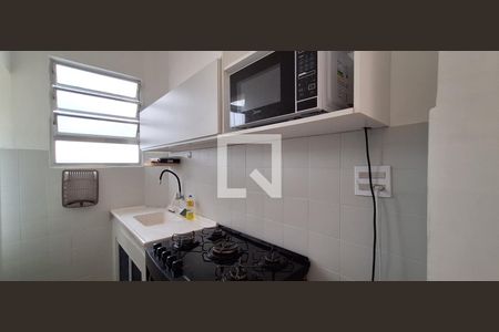 Cozinha de apartamento para alugar com 1 quarto, 36m² em Boqueirão, Praia Grande