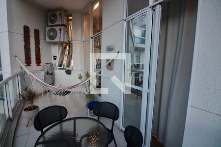 Varanda da Sala de apartamento à venda com 1 quarto, 77m² em Barra da Tijuca, Rio de Janeiro