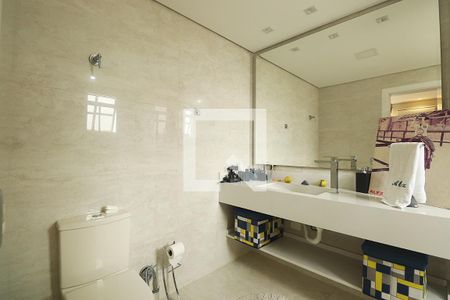 Banheiro do Quarto 1 - Suíte de apartamento à venda com 4 quartos, 207m² em Jardim, Santo André