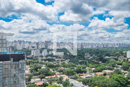Sala/Cozinha - Vista de apartamento para alugar com 1 quarto, 75m² em Pinheiros, São Paulo