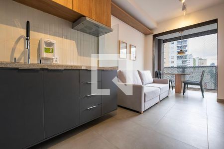 Sala/Cozinha de apartamento para alugar com 1 quarto, 37m² em Pinheiros, São Paulo