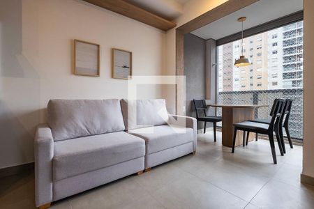 Sala/Cozinha de apartamento para alugar com 1 quarto, 37m² em Pinheiros, São Paulo