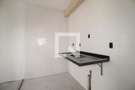 Sala/Cozinha e área de serviço de apartamento à venda com 2 quartos, 47m² em Vila Guilhermina, São Paulo