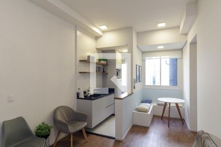 Sala de apartamento à venda com 1 quarto, 38m² em Santa Cecilia, São Paulo