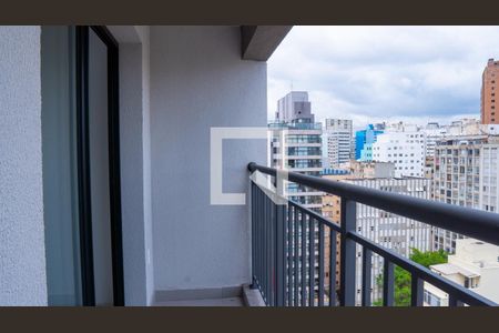 Varanda de kitnet/studio para alugar com 1 quarto, 27m² em Vila Buarque, São Paulo