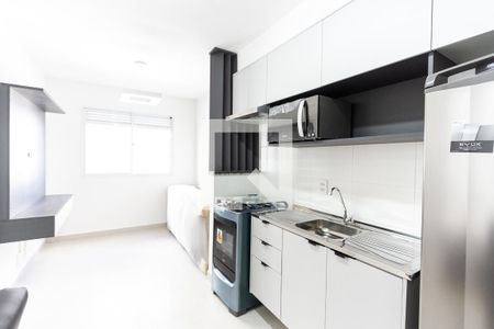 Sala/cozinha de apartamento para alugar com 1 quarto, 27m² em Barra Funda, São Paulo