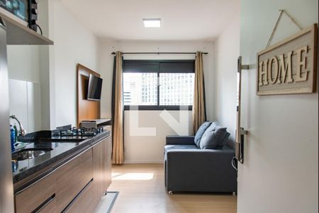 Sala/cozinha de apartamento para alugar com 1 quarto, 24m² em Sé, São Paulo