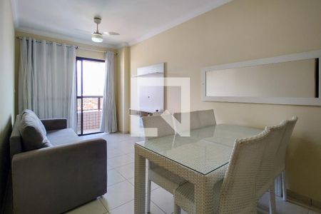 Sala de apartamento para alugar com 1 quarto, 61m² em Caiçara, Praia Grande