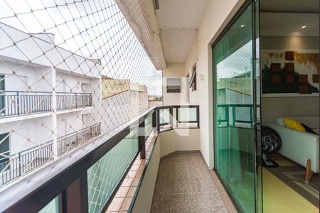 Varanda da Sala de apartamento à venda com 3 quartos, 104m² em Vila Alzira, Santo André