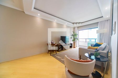 Sala de apartamento à venda com 3 quartos, 104m² em Vila Alzira, Santo André